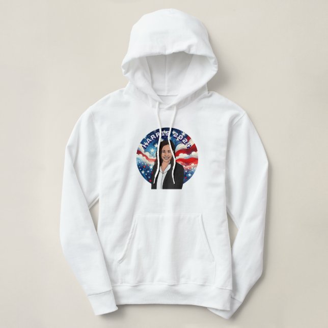 Pull À Capuche Vote pour Kamala Harris 2024 (Design devant)