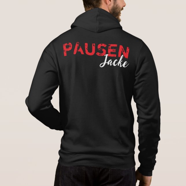 Pull À Capuche Votre texte - Exemple : veste de pause (Dos)