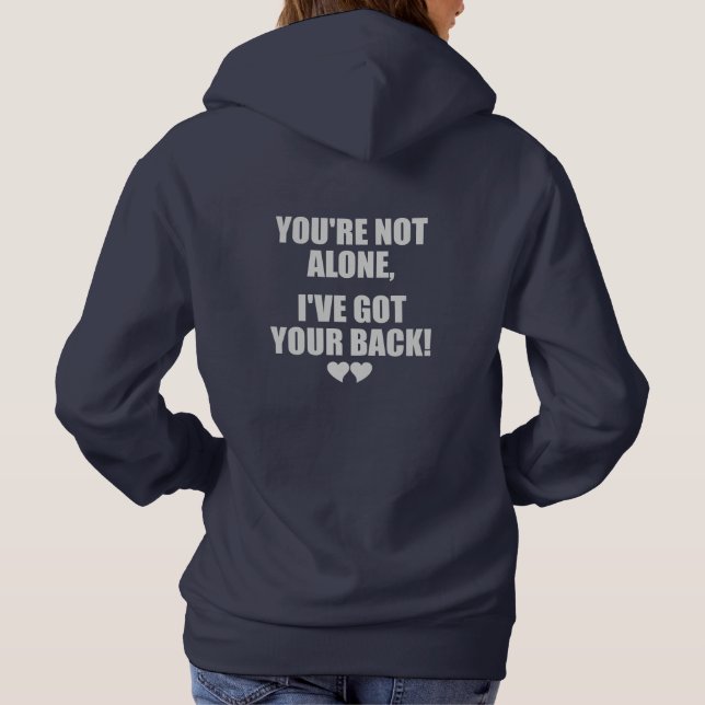 Pull À Capuche Vous n'êtes pas seul - Message de soutien pour la  (Dos)