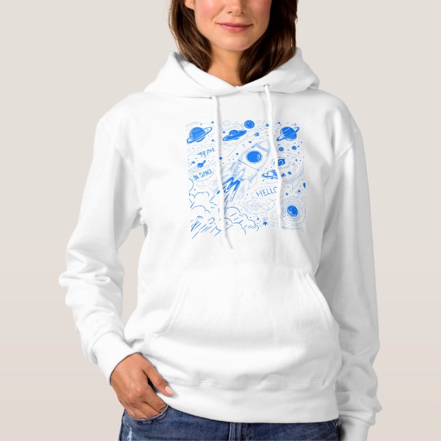 Pull À Capuche Voyage spatial (Devant)
