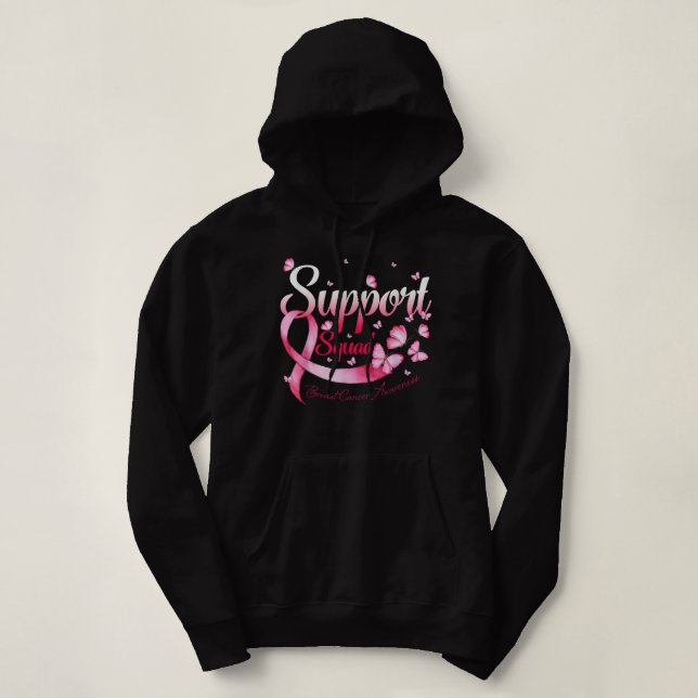 Pull À Capuche Warrior Support Squad Butterfly Breast Cancer Awar (Design devant)