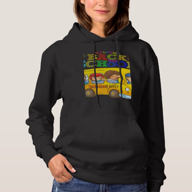 Pull À Capuche Welcome Back To School School Bus Driver Mens Boys (Devant)
