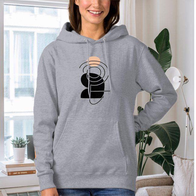 Pull À Capuche Women's Gray Sweatshirt - Minimalist, Elegant (Créateur téléchargé)