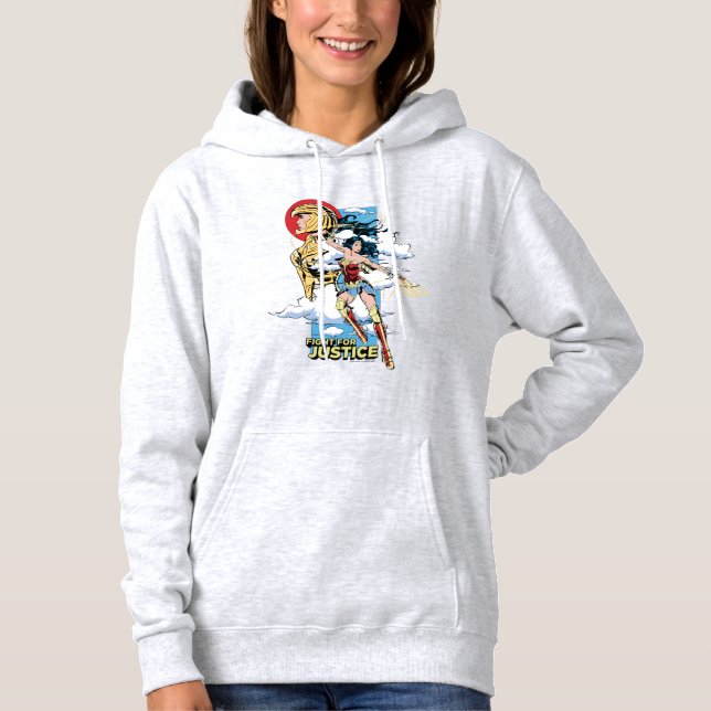 Pull À Capuche WW84 | Combattez Pour Justice Wonder Woman Retro C (Devant)