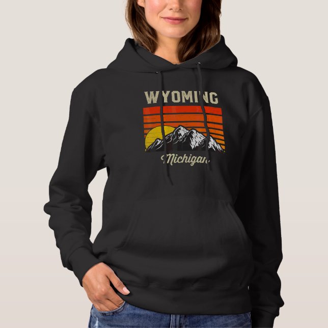 Pull À Capuche Wyoming Michigan Hometown City State États-Unis (Devant)