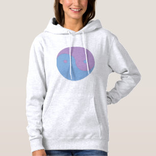 Pull À Capuche Yin Yang Purple et Blue Peace Conception de médita