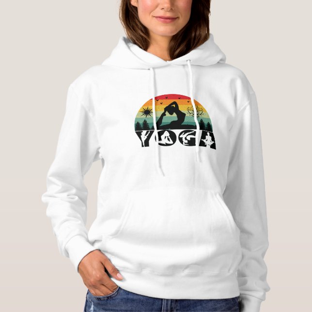 Pull À Capuche Yoga - Paix, Amour et Lumière (Devant)