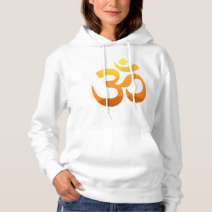 Pull À Capuche Yoga personnalisé Om Mantra or Soleil Symbole Femm