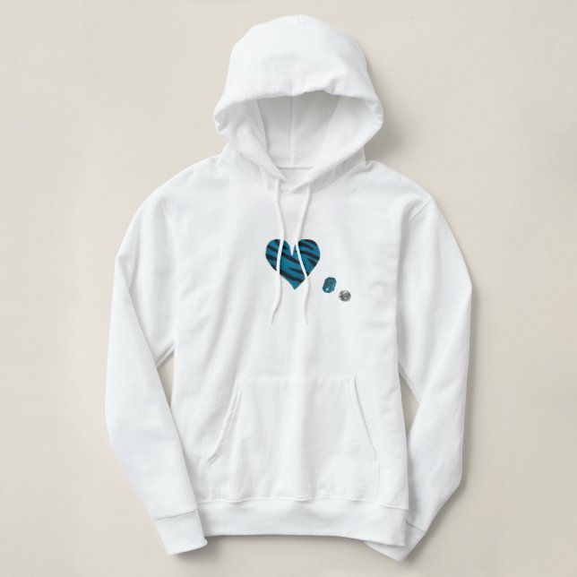 Pull À Capuche Zebra-heart (Design devant)