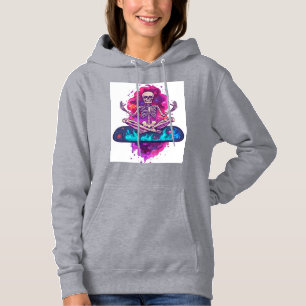 Pull À Capuche Zen jusqu'à l'os - Yoga squelette drôle de l'espac