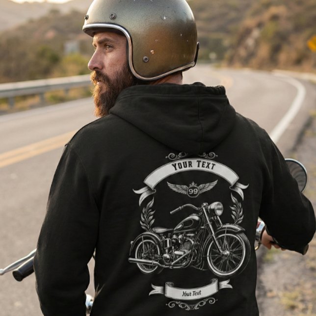 Pull À Capuche Zip moto personnalisé crâne d'hiver (Créateur téléchargé)