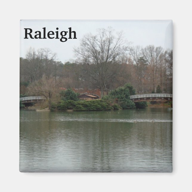 Pullen Park Raleigh Photo Magnet Lake NC (Devant)
