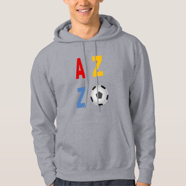 Pullover à capuche gris pour hommes ARIZONA SPORT  (Devant)