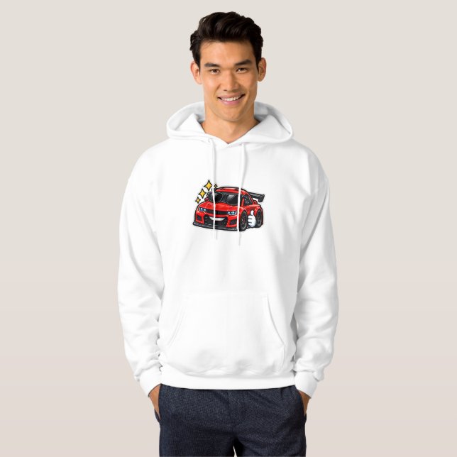 Pullover à capuche pour amateur de Funny Car (Devant entier)