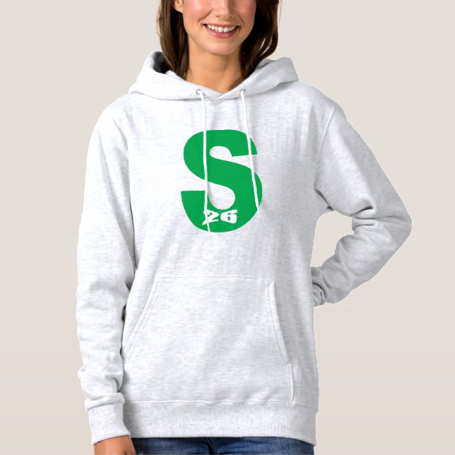 Pullover à capuche pour femme gris DESIGN SPORT 26 (Devant)