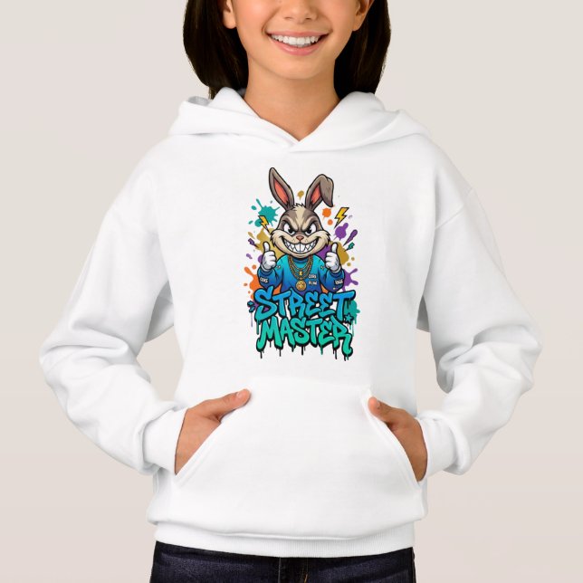 🌈🐻 Pullover à capuche T-shirt pour enfants migno (Devant)