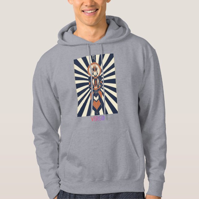 Pullover Adulte à Capuche Zodiaque Vierge  Taille  (Devant)