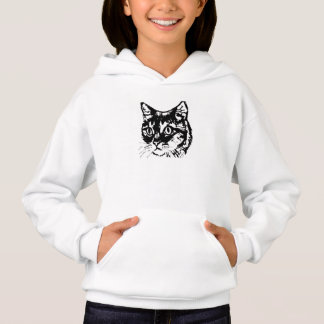 Pullover de filles de visage de chat
