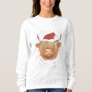 Pullover de port de Noël de casquette de vache de