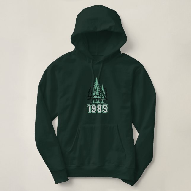 Pullover Forest Rétro | Esthétique de la Nature Vi (Design devant)