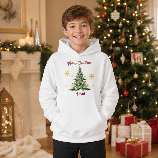 Pullover personnalisé Joyeux Noël arbre pour garço (Créateur téléchargé)