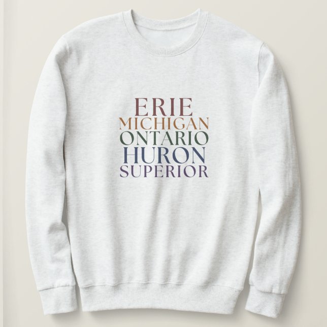 Pullover sweatshirt des Grands Lacs du Michigan  (Design devant)