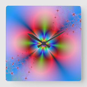 Pulvérisation florale rose sur une horloge murale 