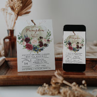 Pumpkin Baby Shower Invitation - Fall Baby Shower