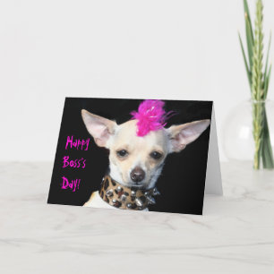 Punk Chihuahua Bonne carte de voeux du patron de j