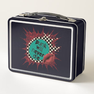 Punk ne mourra jamais lunchbox en métal