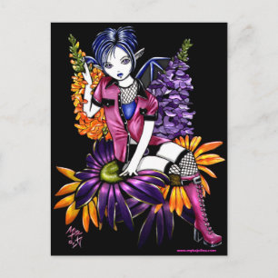 Punk Pixie gothique Féerie Imaginaire carte postal