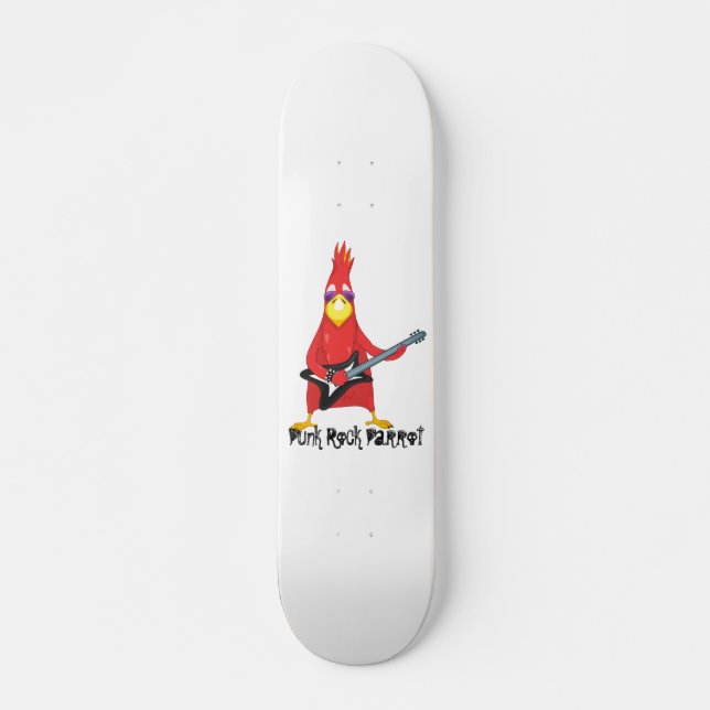 PUNK ROCK PARROT SKATEBOARD DECK (Devant)