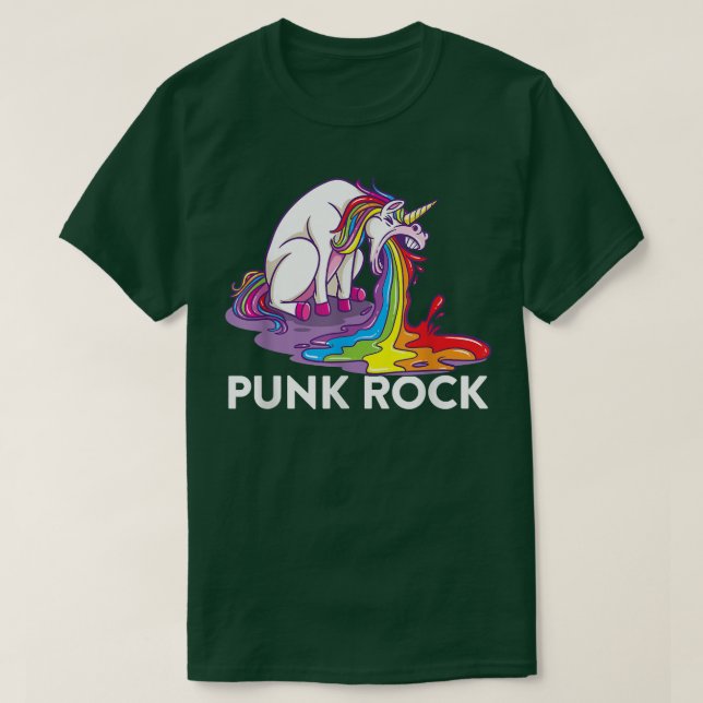 Punk Rock Unicorn T-Shirt (Design devant)