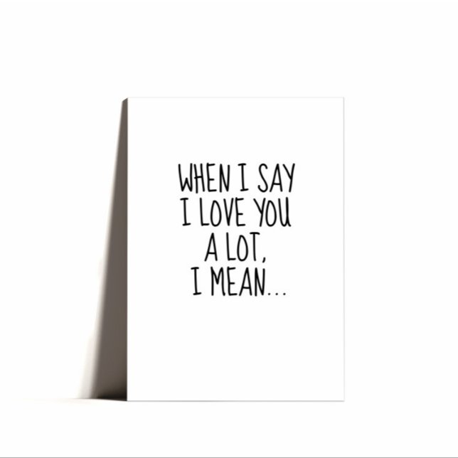 Punny Minimal Je T'Aime Beaucoup Carte Valentines (Créateur téléchargé)