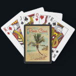 Punta Cana cartes de jeu République Dominicaine Re<br><div class="desc">Punta Cana République Dominicaine design de style Vintage voyage avec un palmier sur la plage avec océan et ciel.</div>
