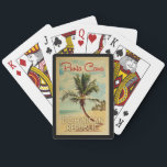 Punta Cana cartes de jeu République Dominicaine Re<br><div class="desc">Punta Cana République Dominicaine design de style Vintage voyage avec un palmier sur la plage avec océan et ciel.</div>