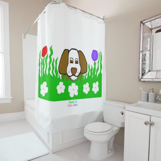 Pup N Jouer rideau de douche (En situation)
