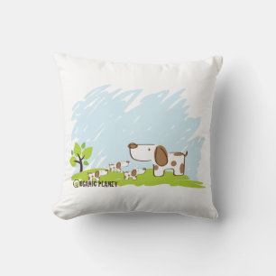 Puppies Planète Organique Lancer Oreiller