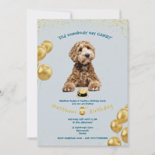 Puppy aime gâteau Anniversaire Fête Invitation