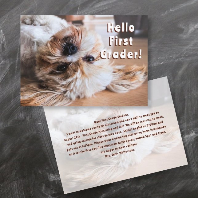 Puppy Bienvenue de retour aux cartes de message de (Créateur téléchargé)