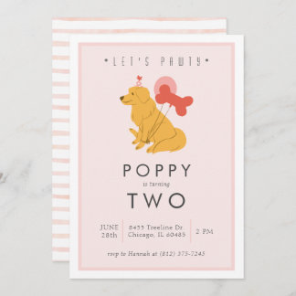 Puppy Birthday Party Invitation - Personnalisable