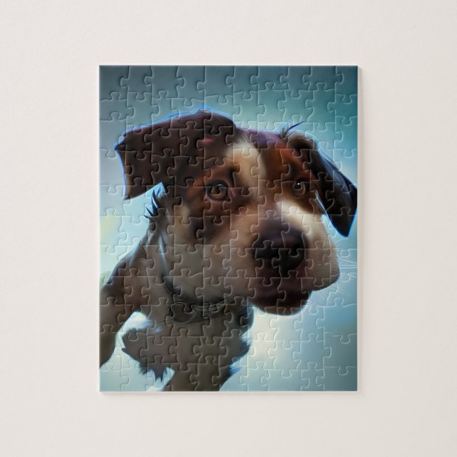 Puppy Courir Dans L'Espace Jigsaw Puzzle (Vertical)