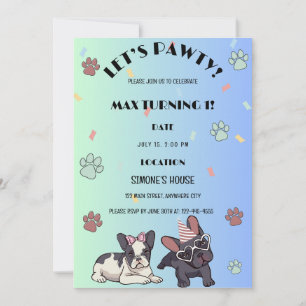 Puppy Dog Lets Pawty Anniversaire Fête Invitation