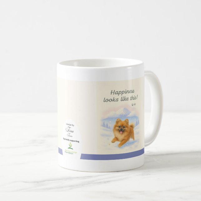 Puppy Dreams Happiness Mug by Tina Tran  (Devant droit)