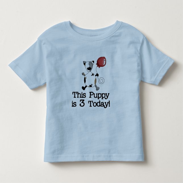 Puppy est 3 Tshirts et cadeaux d'anniversaire (Devant)
