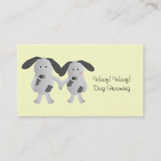 Puppy Log Chien Grooming Carte de visite