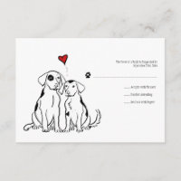 Puppy Love Faire-part de mariage RSVP