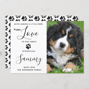 Puppy Love New Pet Dog Faire-part