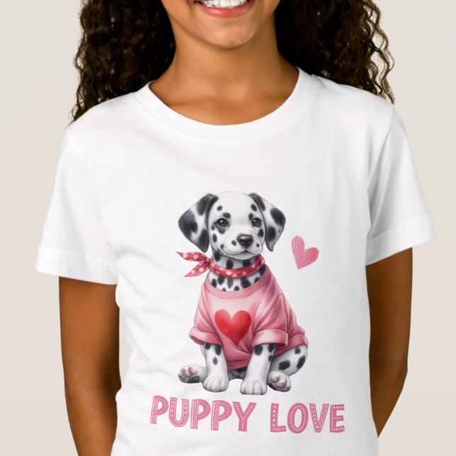 Puppy Love Saint Valentin T-shirt enfant (Créateur téléchargé)