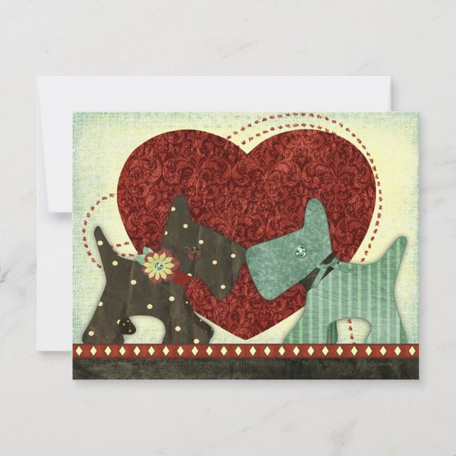 Puppy Love Valentine Invitations (Devant)